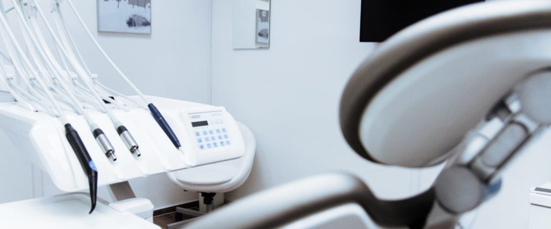 dental office chair in newly renovated and modern dental office