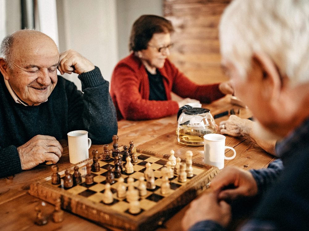 Two adults in adult daycare facility
