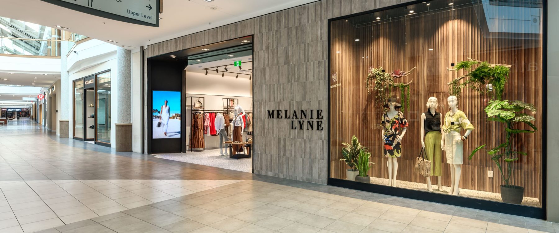 Front of Newly Built Retail Store for Melanie Lyne located in Burlington, ON at Mapleview Mall