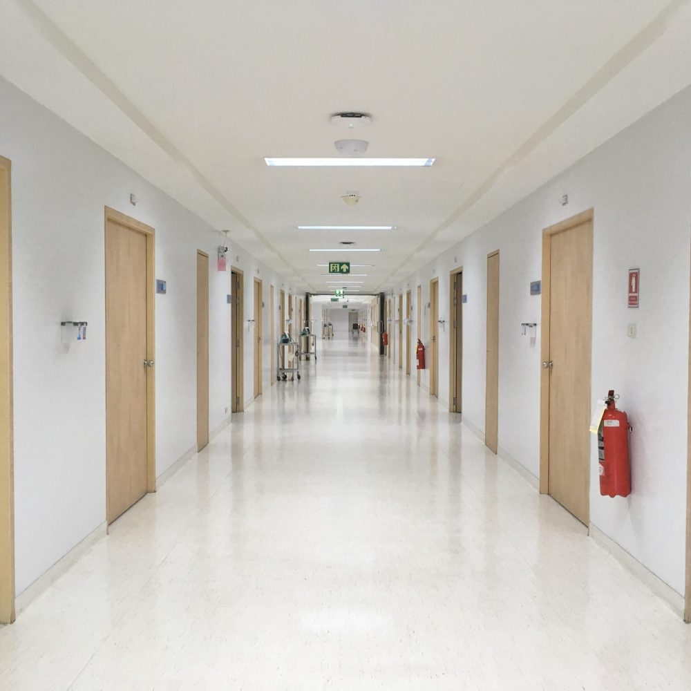 Healthcare Contractors Finished New Hospital Hallway
